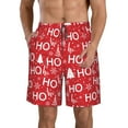 Adobk Christmas Hohoho Print Men's Swim Trunks Hawaiian Bathing Suit