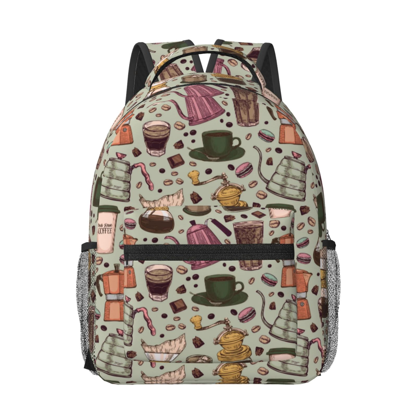 Adobk Coffee pots cup Print Backpack for Women Men, College School ...