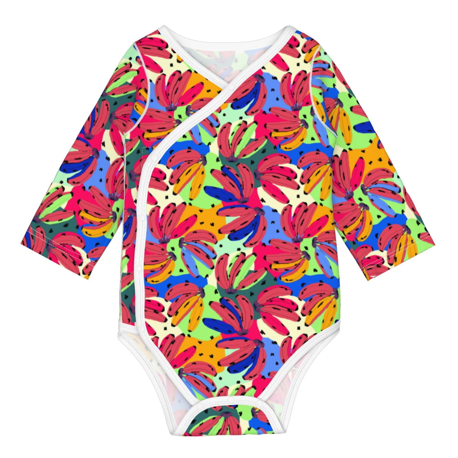 Adobk Colorful Bananas Print Baby LongSleeve Bodysuit Baby Clothes