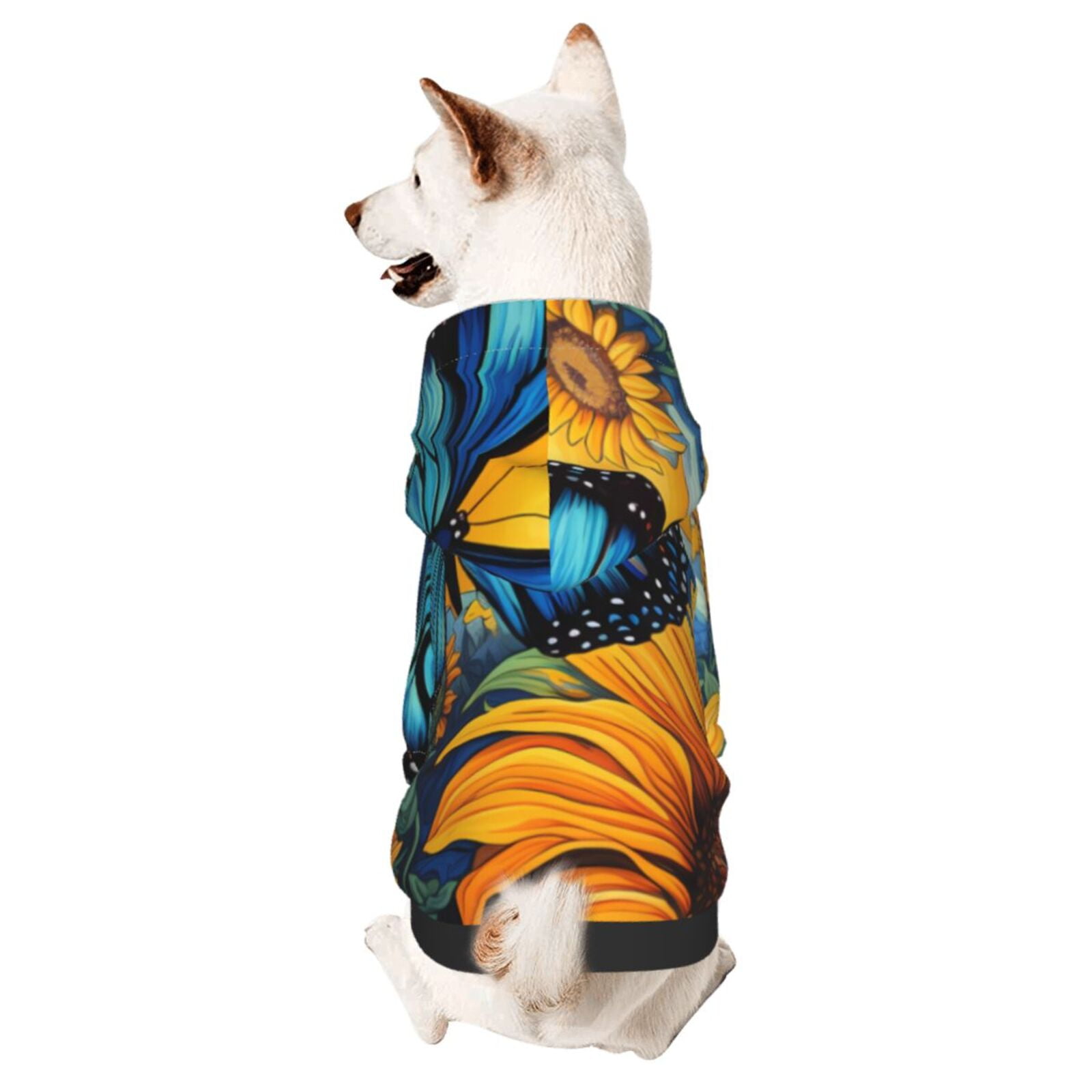 Neon Floral Animals Pet Dog Hoodie