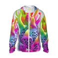 Adobk Colorful Glitter Dagon Fruit Men Women Full Zip Sun Protection