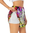 Adobk Colorful Tie Dye Stained Glass 3 Print Women's Workout Shorts for
