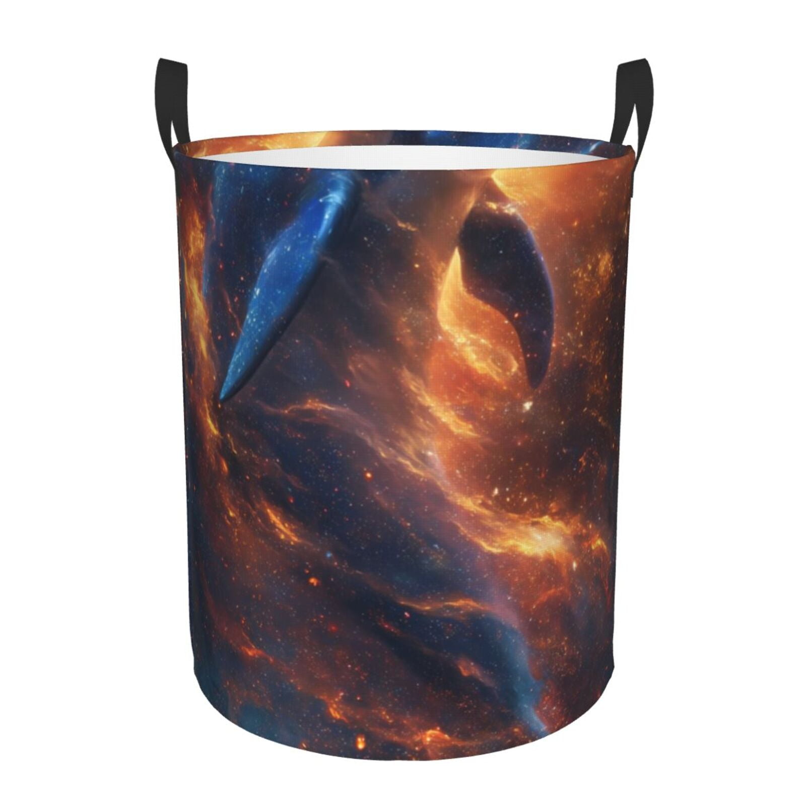 Adobk Cool Dolphin Print Laundry Basket,irty Clothes Hamper with Handle