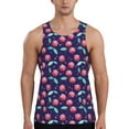 Adobk Cool Mirror Cherries Print Men's Workout Tank Tops Sleeveless
