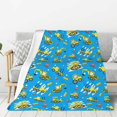 Adobk Cute Car Cartoon Print Blanket Super Soft Flannel Throw Blanket