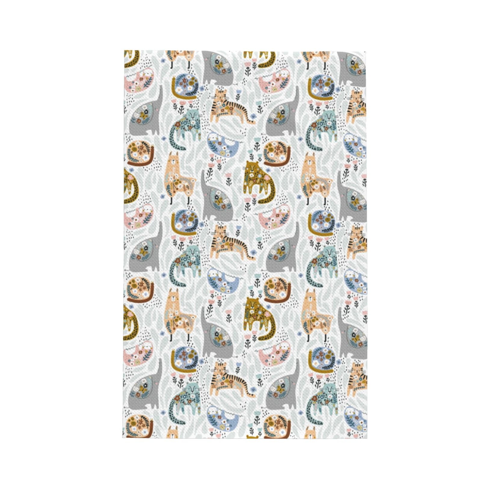 Adobk Cute Colorful Animal Print Kitchen Towels Dish Towels Kitchen
