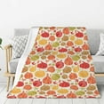 Adobk Cute Colorful Pumpkins Print Blanket Super Soft Flannel Throw