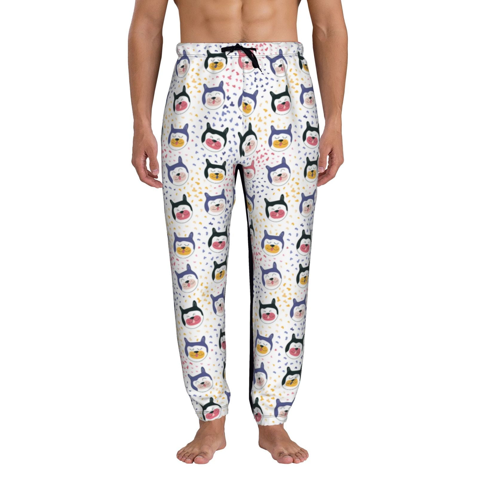 Adobk Cute Dog Print Men's Sweatpants Tapered Joggers for Men Athletic Pants for Workout ...