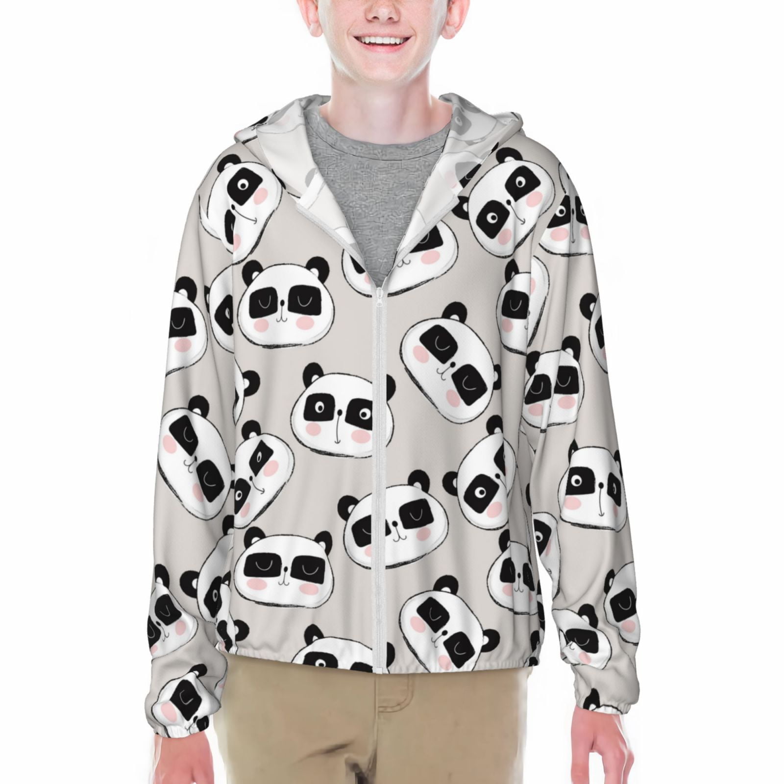 Adobk Cute Panda Print Rash Guard Long Sleeve UPF 50+ UV Protection ...