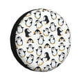 Adobk Cute Penguins Print Tire Covers, Waterproof AntiUV Sun Snow Rain
