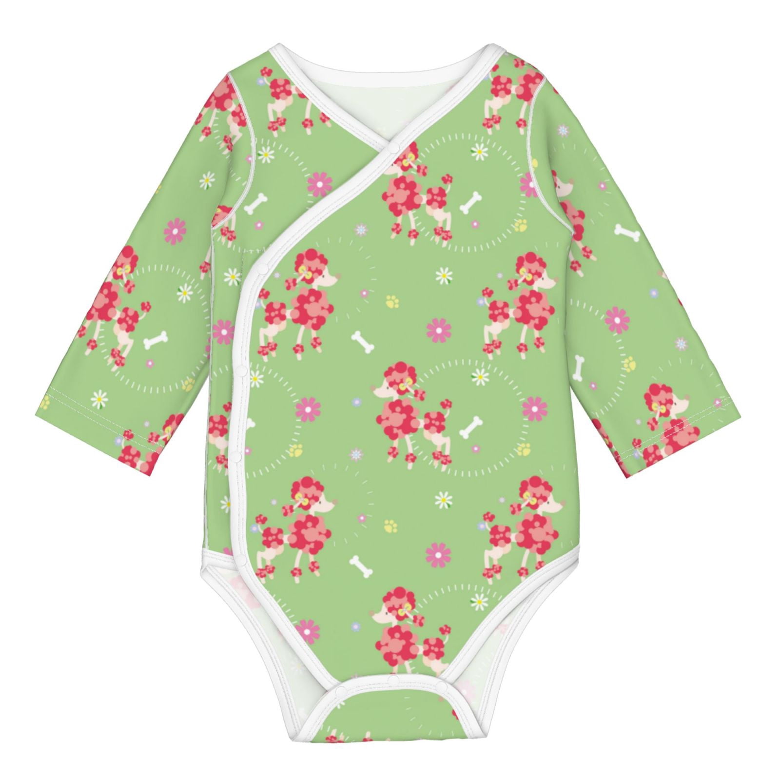 Adobk Cute Poodle Dog Print Baby LongSleeve Bodysuit Baby Clothes
