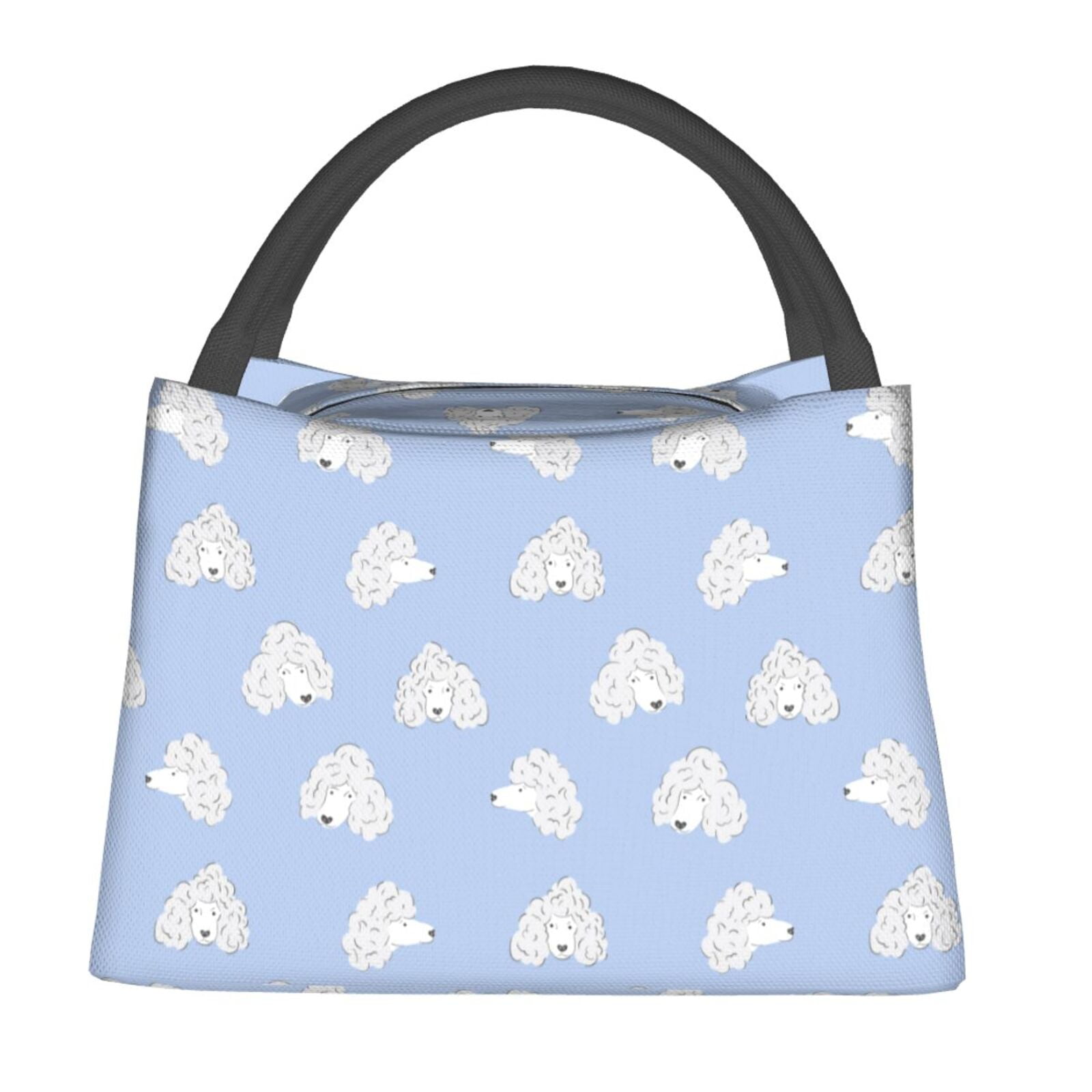 Adobk Cute Poodle Dog Print Portable Insulated Lunch Container set