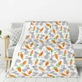 Adobk Cute Rabbit Print Blanket Super Soft Flannel Throw Blanket