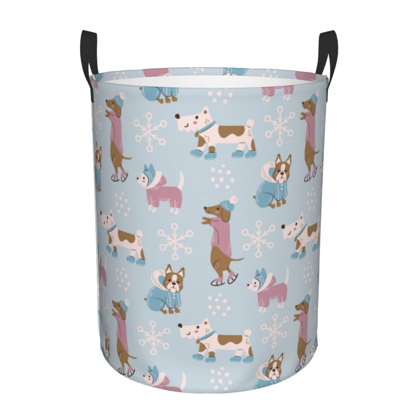 Dachshund Floral Harmony Quilted Laundry Basket NCU0LDH245