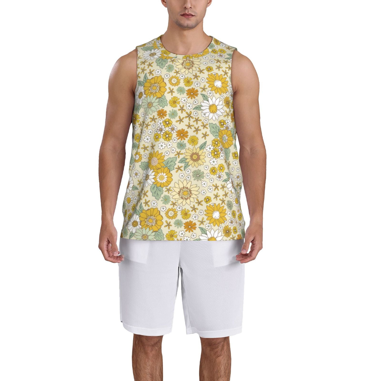 Adobk Cute Sunflower Print Basketball Jerseys Sports Fans Shirts