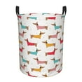 Adobk Dachshund Dog Puppy Print Laundry Basket,irty Clothes Hamper with