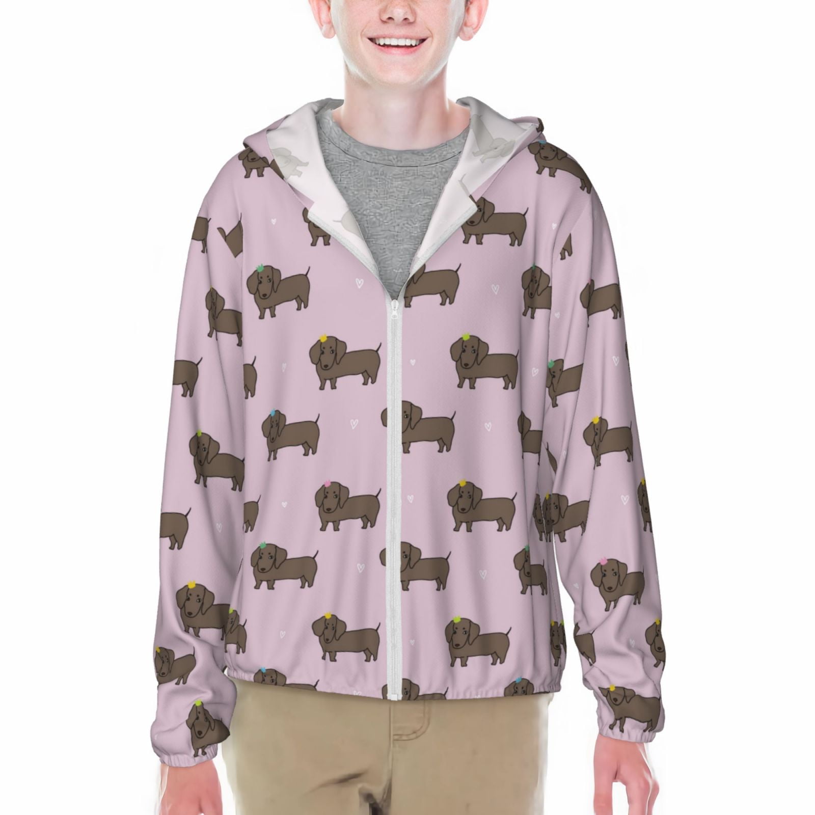 Adobk Dachshund Dog Puppy Print Rash Guard Long Sleeve UPF 50+ UV ...