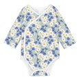 Adobk Daisies Flowers Print Baby LongSleeve Bodysuit Baby Clothes