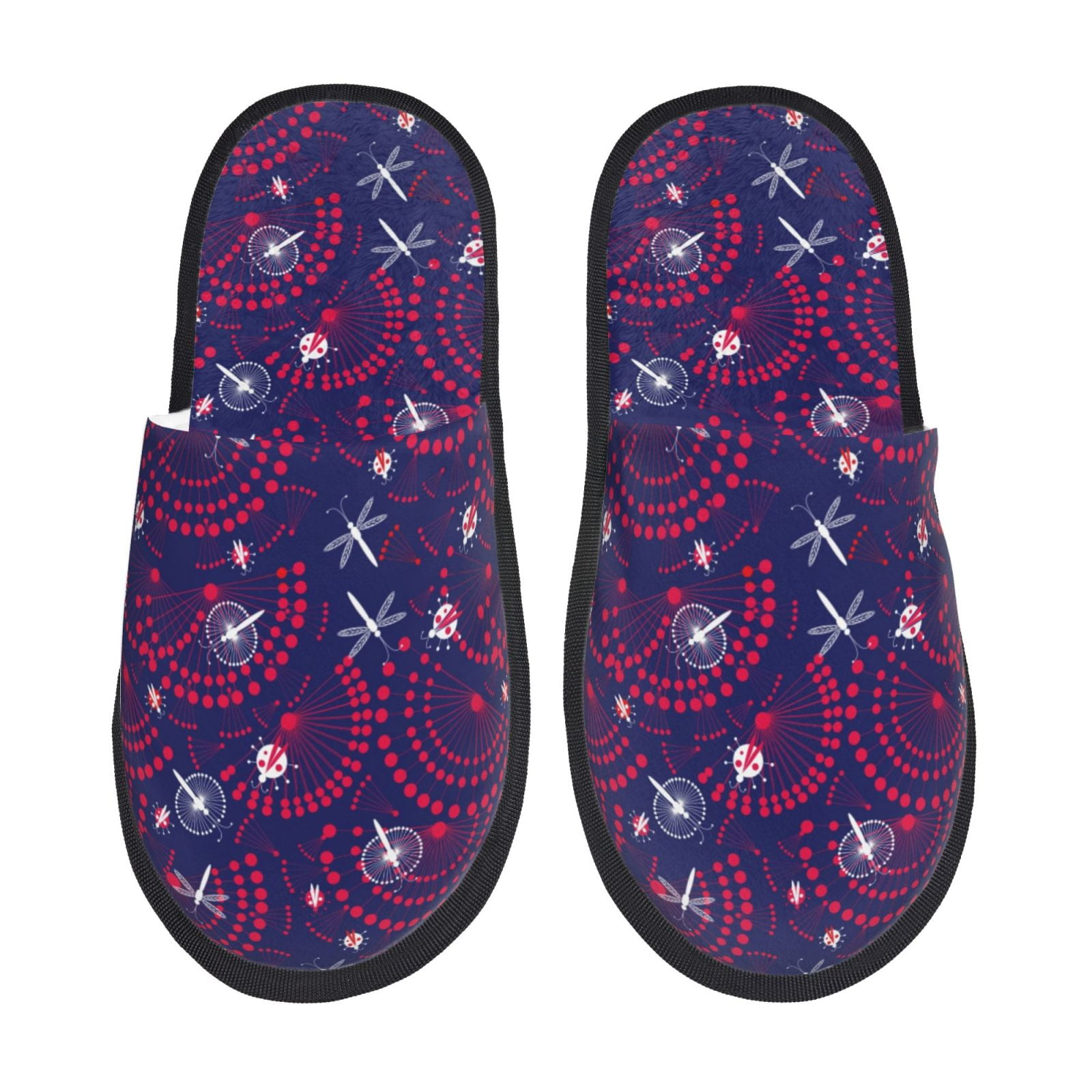 Adobk Dandelions Flowers With Dragonflies Print Slippers Indoor Outdoor