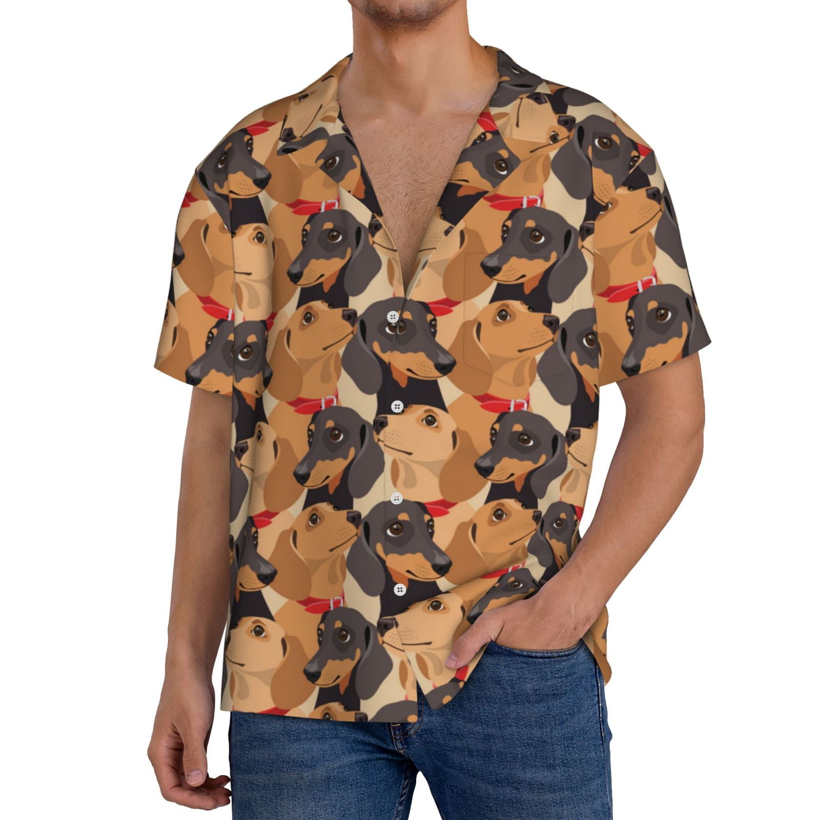 Men's Dog Graphic Short Sleeve T-Shirt