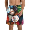 thumbnail image 1 of Adobk Easter Egg Print Men's Swim Trunks Hawaiian Bathing Suit Swimsuits Beach Shorts with Pockets-3X-Large, 1 of 6