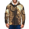 Adobk Egyptian Cat Pharaoh Magic Print Mens Fullzip Hoodie, Zipup