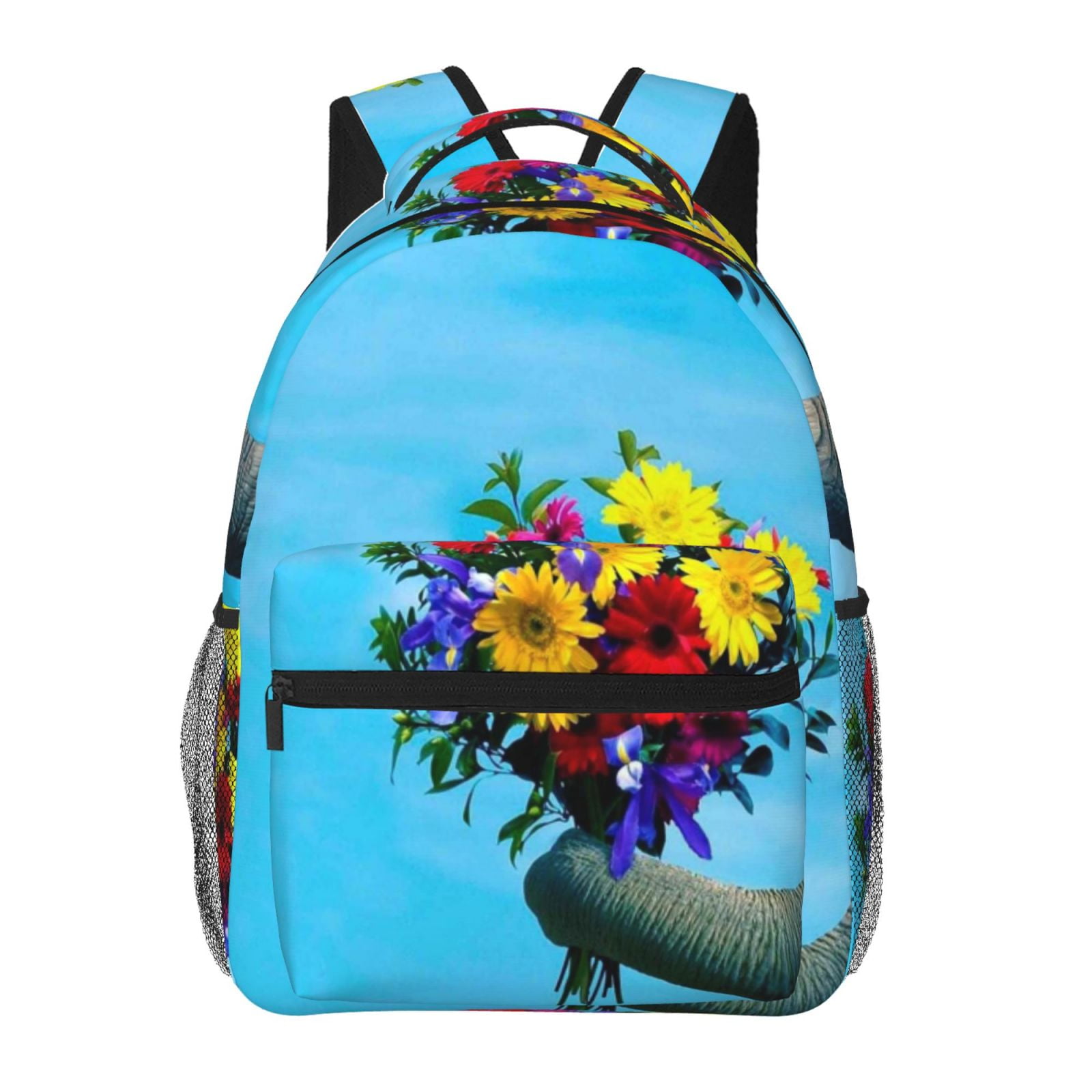 Adobk Elephant Trunk Couple Flowers Print Lightweight Casual Laptop