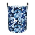 Adobk Evil Eye Print Laundry Basket,irty Clothes Hamper with Handle