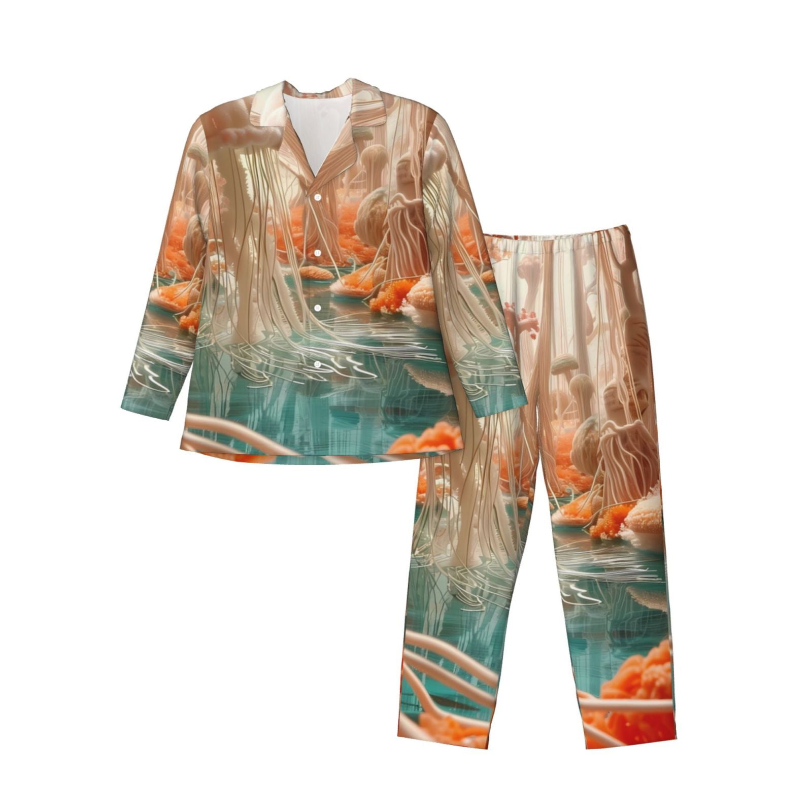 Pajama Sets Long Sleeve Jellyfish Starfish Sea Pattern Soft Comfy Sleepwear 2 Piece PJS 3-8T - Product Details
