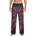 Adobk Fireworks3 Print Men's PolySpandex Jersey Knit Pajama Sleep
