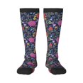 Adobk Floral Print Knee High Socks Athletic Tube Socks High Stockings
