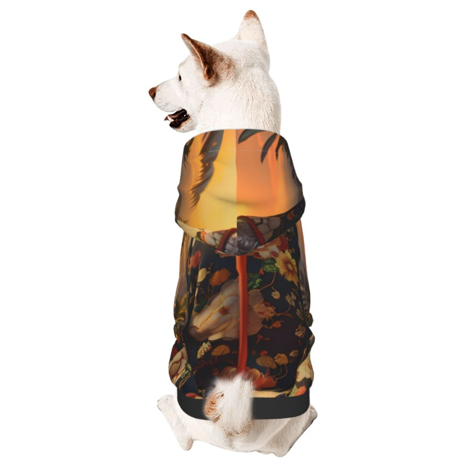 Adobk Flower Field Poodle Print Dog Hoodie Dog Sweater Stylish Dog