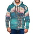 Adobk Flowers in Glass Vase Print Mens Fullzip Hoodie, Zipup Hooded