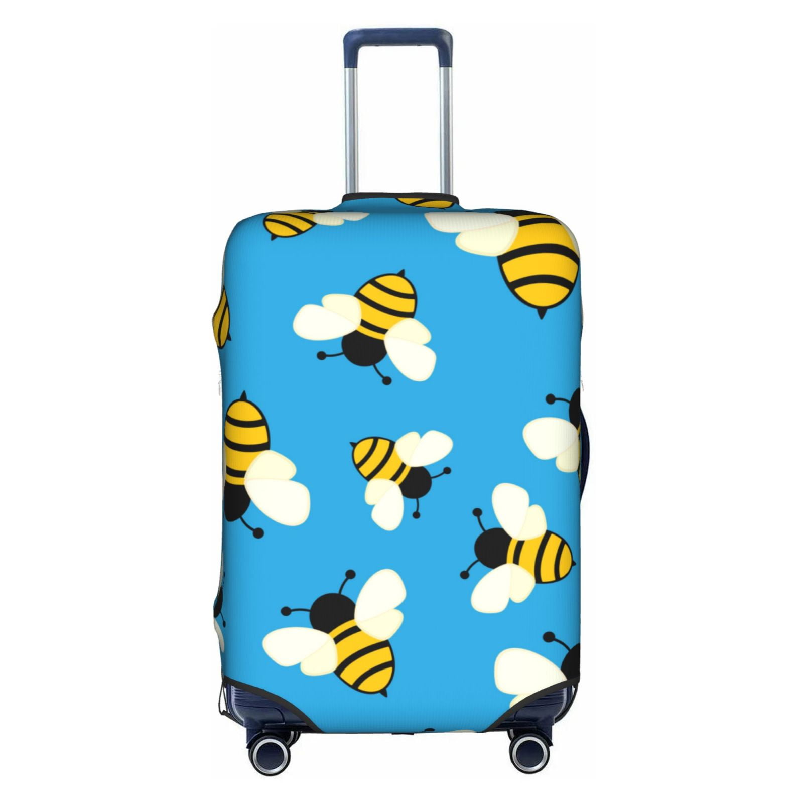 Cute Bee Honey Gifts Pattern Print Luggage Cover Protector