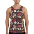 Adobk Forest Wild Mushroom Print Men's Workout Tank Tops Sleeveless
