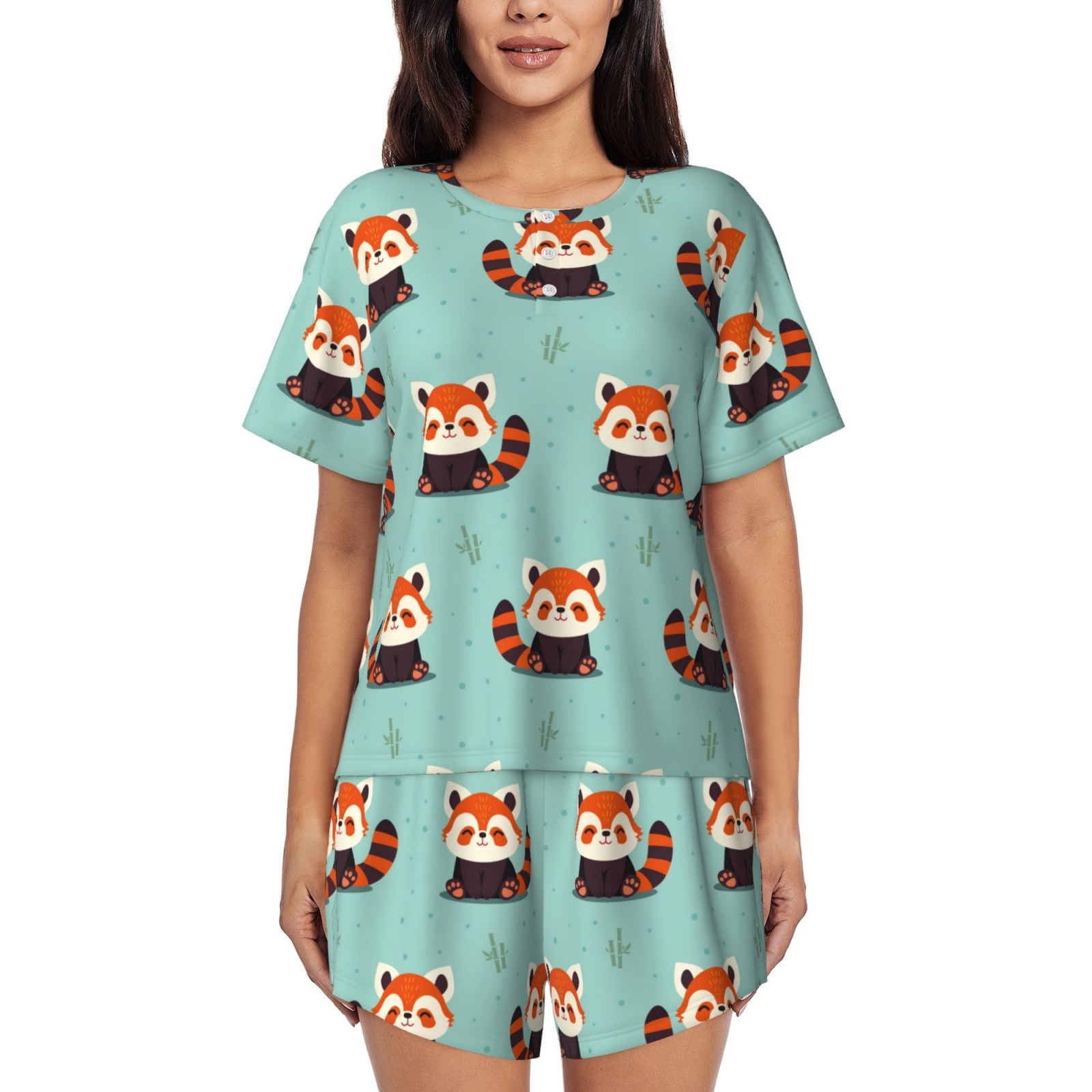 Yiaed Cartoon Koala Bear Print Womens Lounge Pants, Loose PJ Bottoms