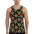 Adobk Frogs In Mushroom Hats Print Men's Workout Tank Tops Sleeveless