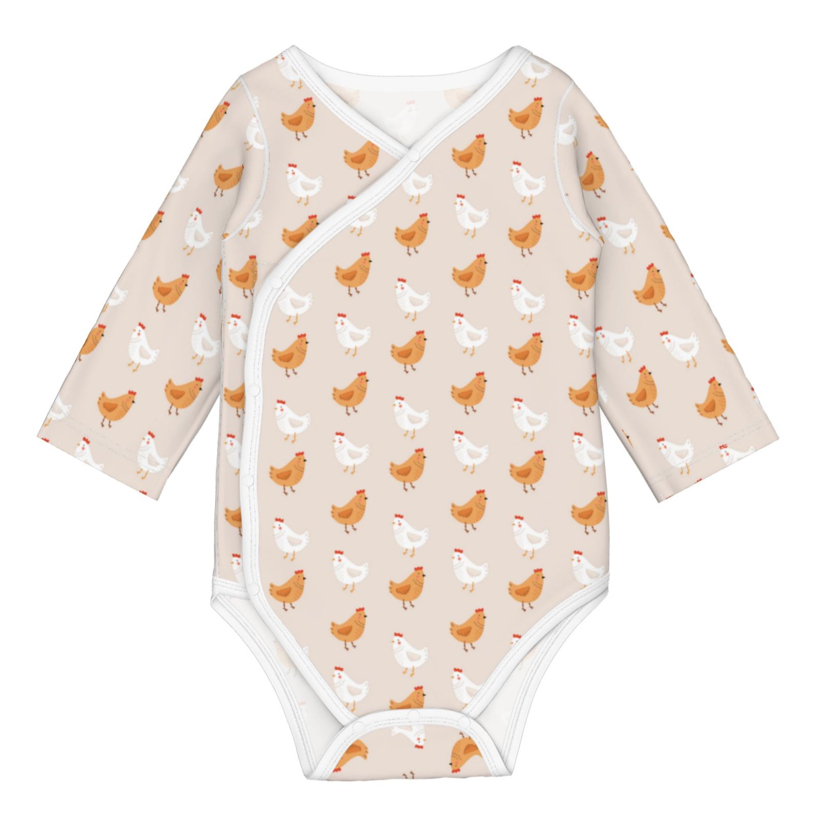 Adobk Funny Chicken Print Baby LongSleeve Bodysuit Baby Clothes