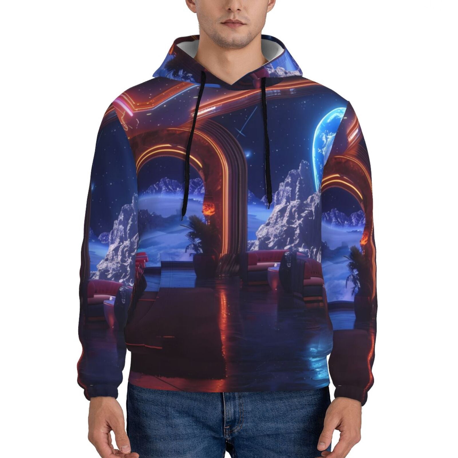 Men's Full Zip Hooded Sweatshirt - Tactical Vintage Style Hoodie With Pockets, Long Sleeve Casual Sweater For Fall Winter