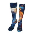 Adobk Galactic Dog Swirls Art Print Knee High Socks Athletic Tube Socks