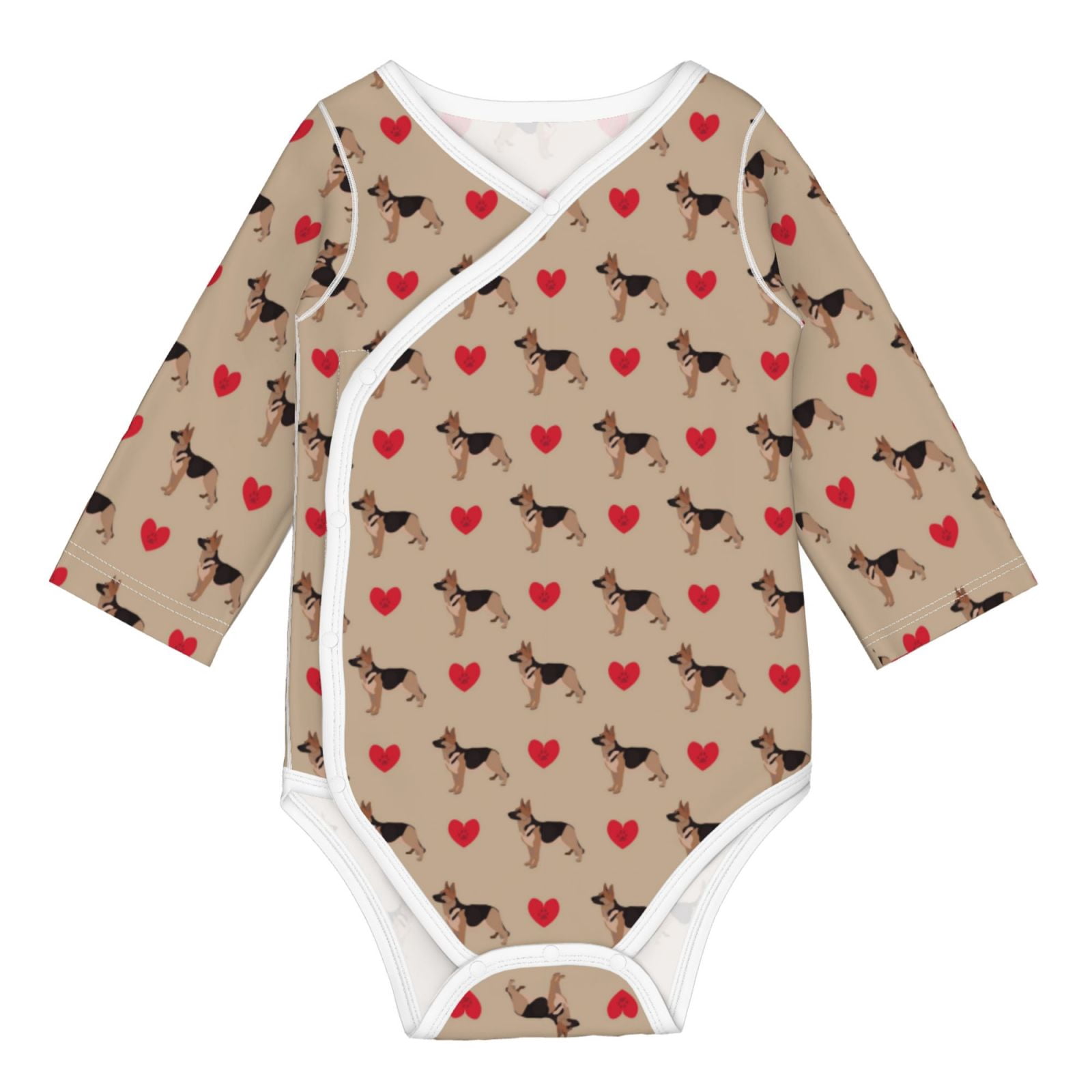 Adobk German Shepherd Dog Print Baby Long-Sleeve Bodysuit Baby Clothes ...