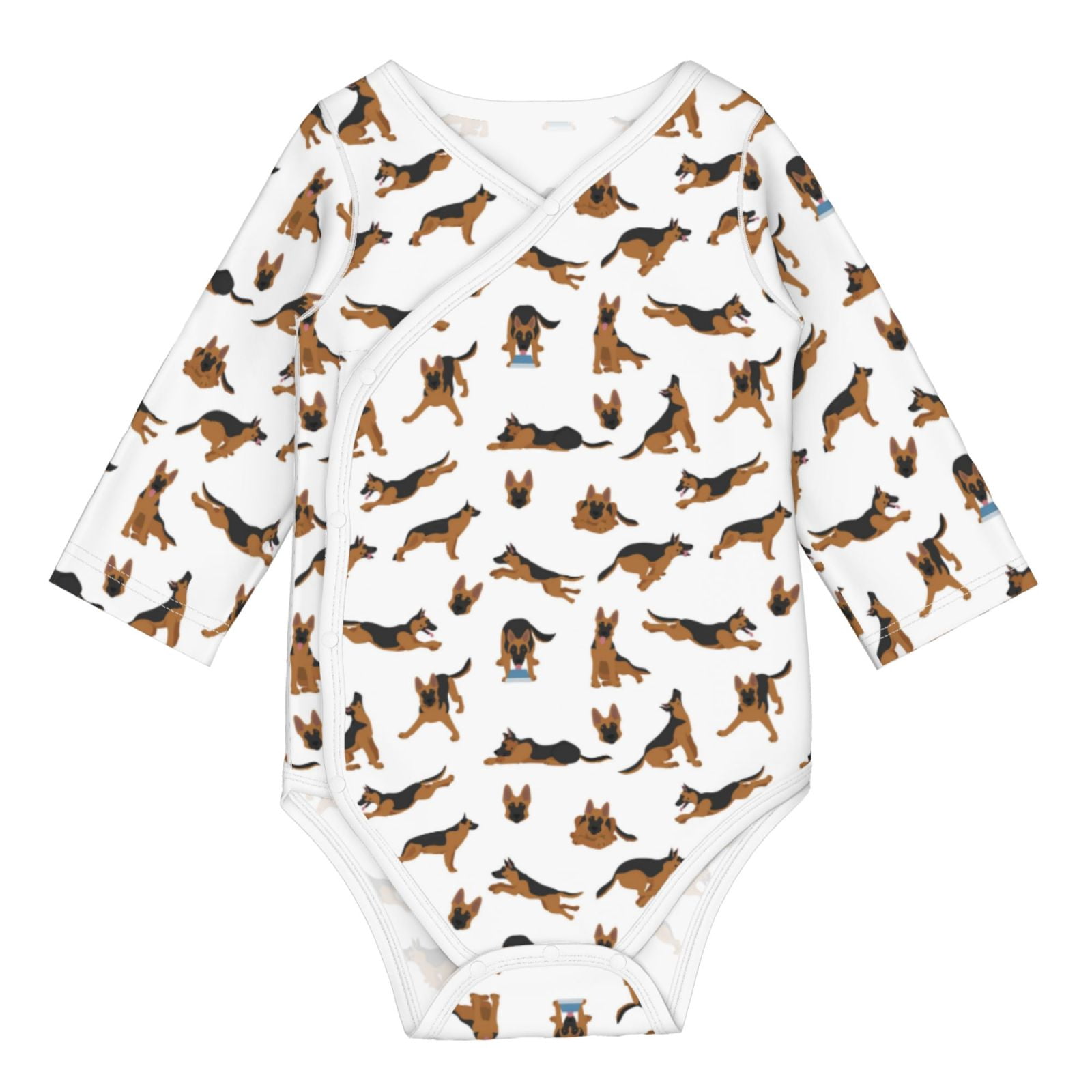 Adobk German Shepherd Dog Print Baby LongSleeve Bodysuit Baby Clothes