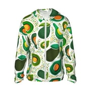 Adobk Green Avocado Men Women Full Zip Sun Protection Hoodie Packable Outdoor Hiking - Small