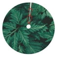 Adobk Green Leave Fern Print Christmas Tree Skirt Christmas Tree
