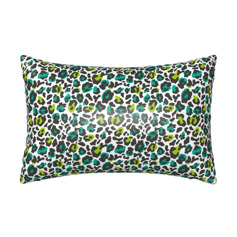 Adobk Green Leopard Print Pillowcases Satin Pillow Cases for Hair and Skin Luxury Queen Hidden Zipper Pillowcases 20x30 Inches No pillow core Walmart