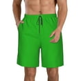 Adobk Green Print Men's Swim Trunks Hawaiian Bathing Suit Swimsuits