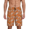 Adobk Halloween Mummy Print Pajama Shorts for Men Pjs Bottoms Sleep