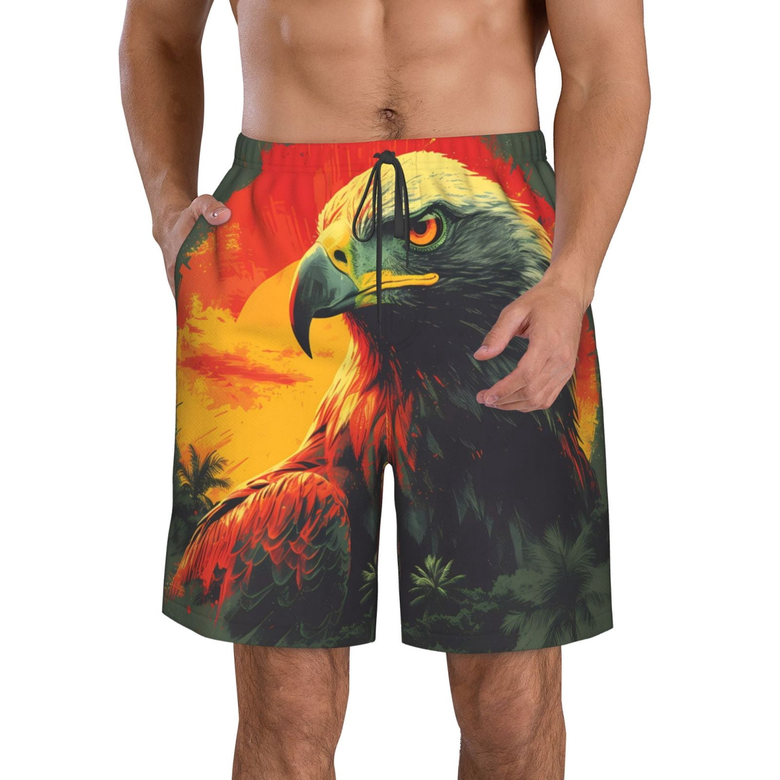 Adugen Origei Men Swim Trunks Quick Jamaica Dry Surfing