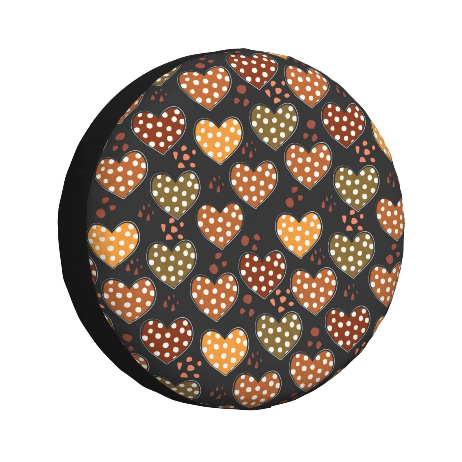 Adobk Heart Print Tire Covers, Waterproof AntiUV Sun Snow Rain Tire