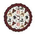 Adobk Hip Hop Dog Print Christmas Tree Skirt Party Decorations